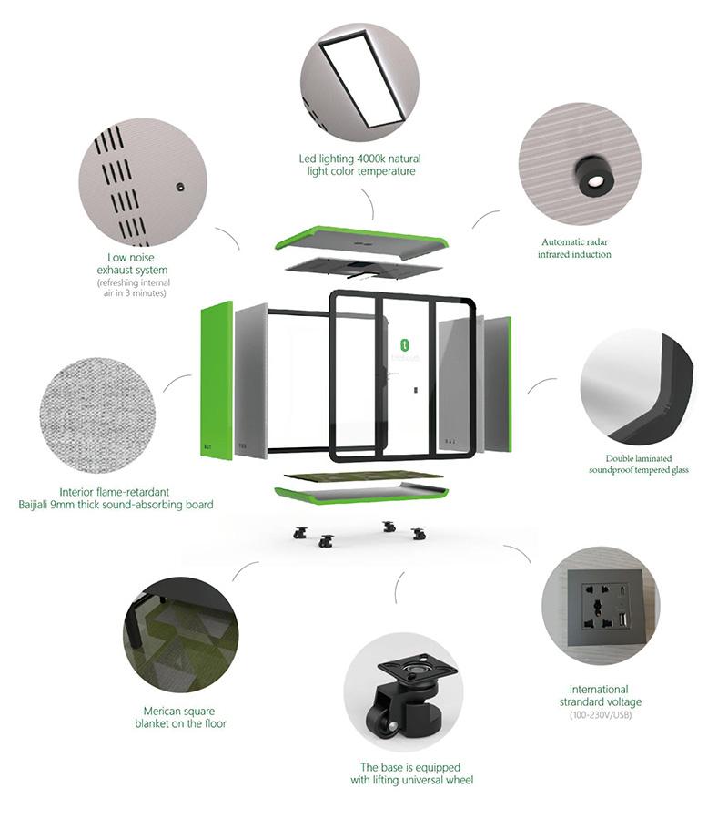 enclosed study pods