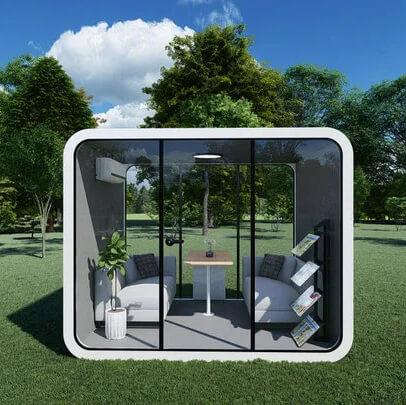 garden office pod with electric