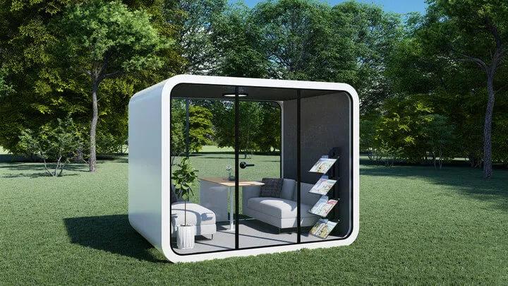 garden office pod with electric