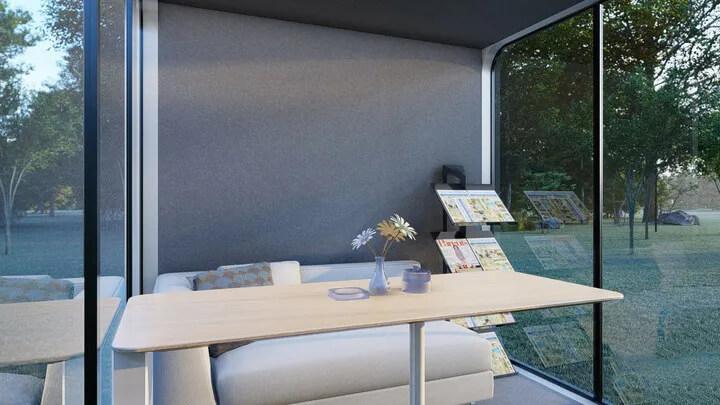 garden office pod with electric