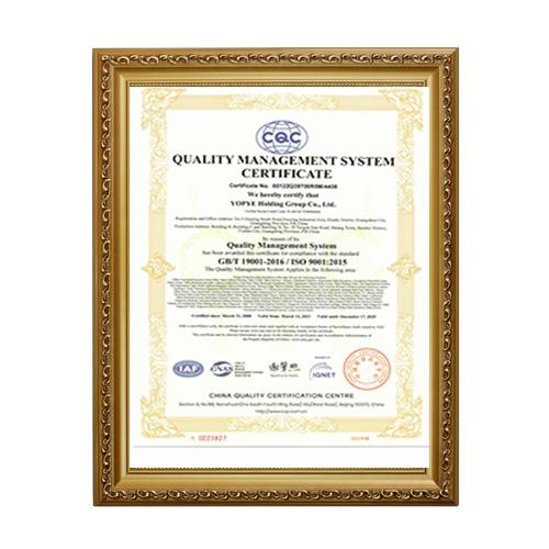 ISO Certificate