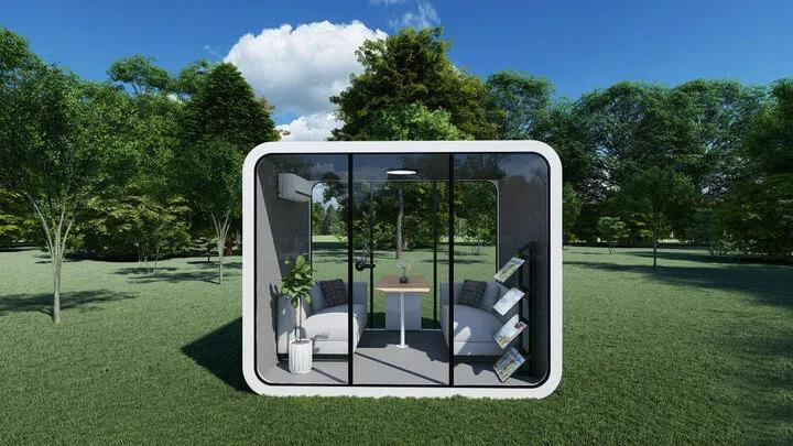 garden office pod with electric