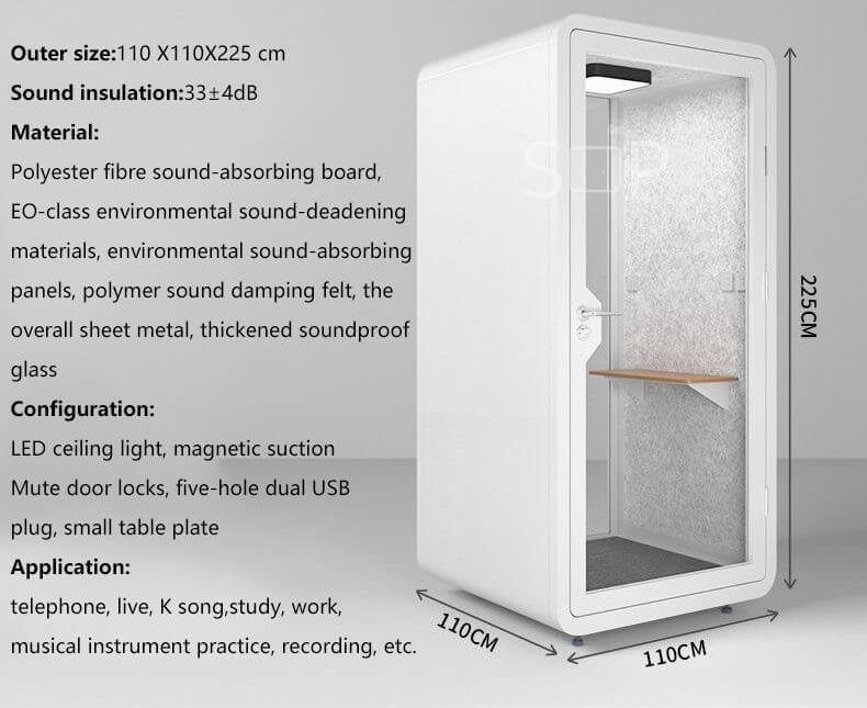 soundproof isolation booth